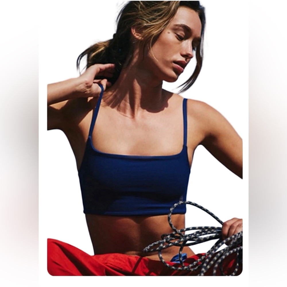 FREE PEOPLE Tighten Up Mini Bra Dark Blue Size M/L